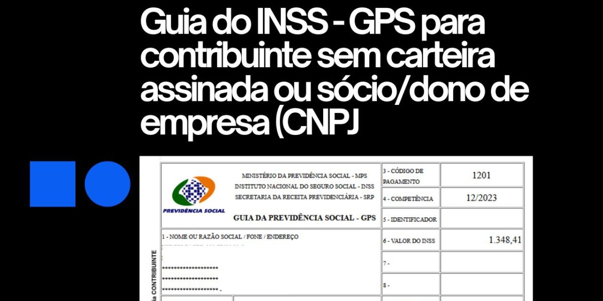 GUIA GPS CONTRIBUINTE INDIVIDUAL INSS SALARIO MINIMO