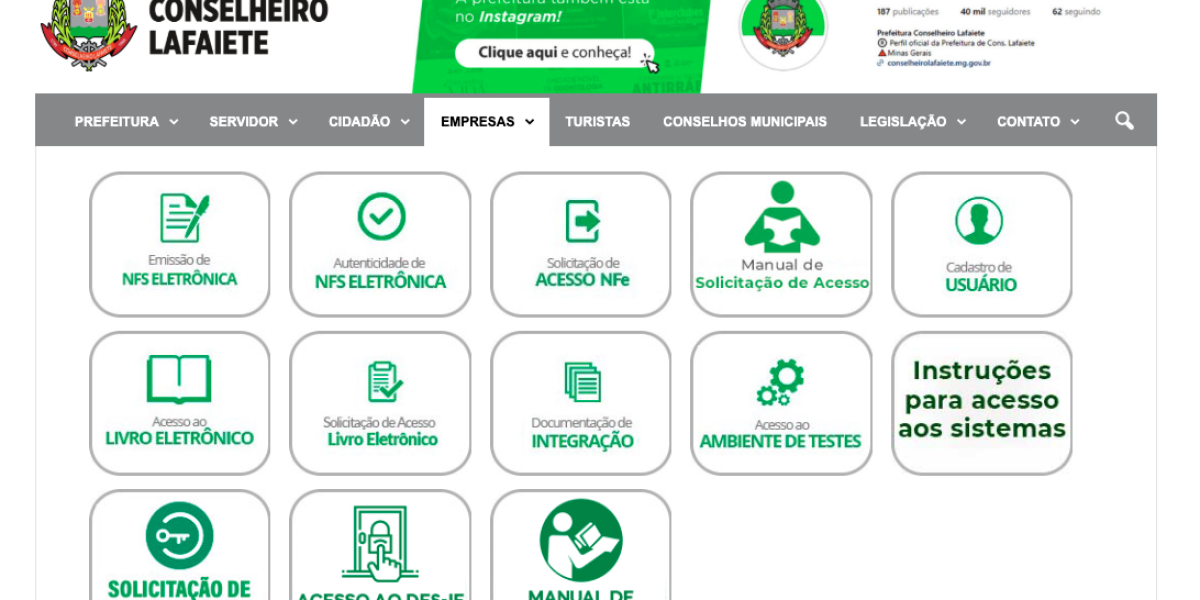NFSE CONSELHEIRO LAFAIETE MG